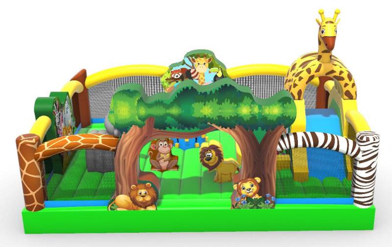 Parcours gonflable Maxi Safari – animation sportive enfants à Hyères et Toulon