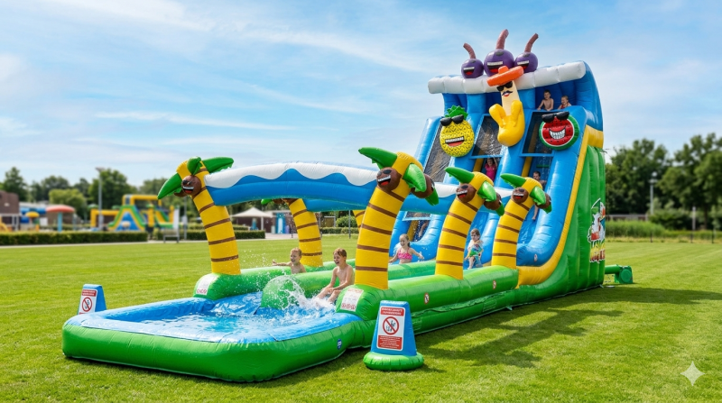 Location toboggan aquatique géant DROP & SLIDE à Toulon et Hyères