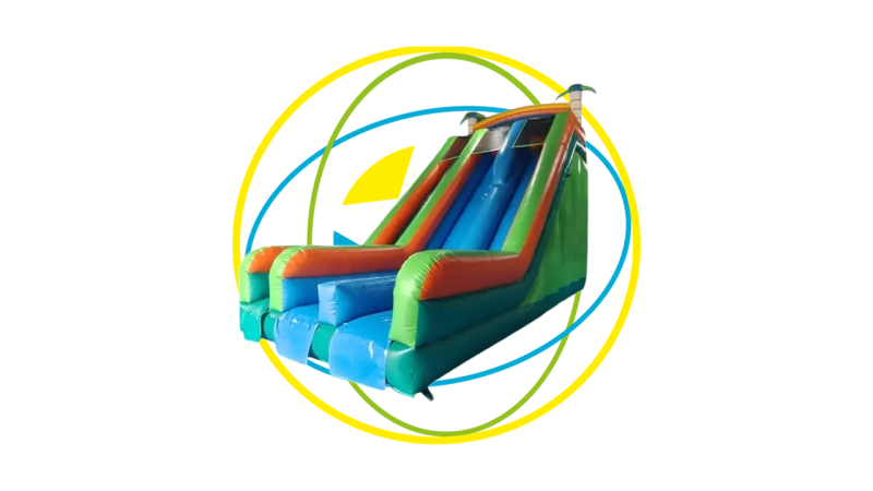 Toboggan aquatique double glisse