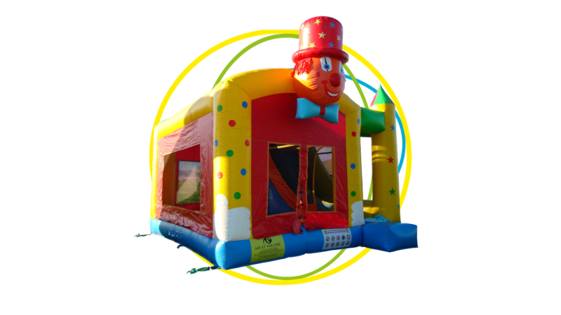 louer un château gonflable thème clowns pour événement à Cassis et la ciotat