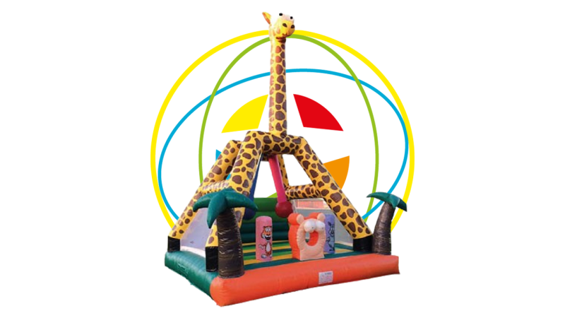Château gonflable La Girafe à la location pour fêtes d'entreprises et anniversaire à Ollioules, le Beausset et La Valette de Var